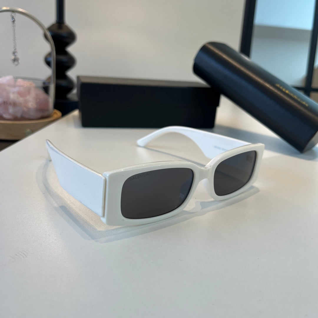Balenciaga Rectangular Silver Lens Sunglasses for Men & Women - 372347