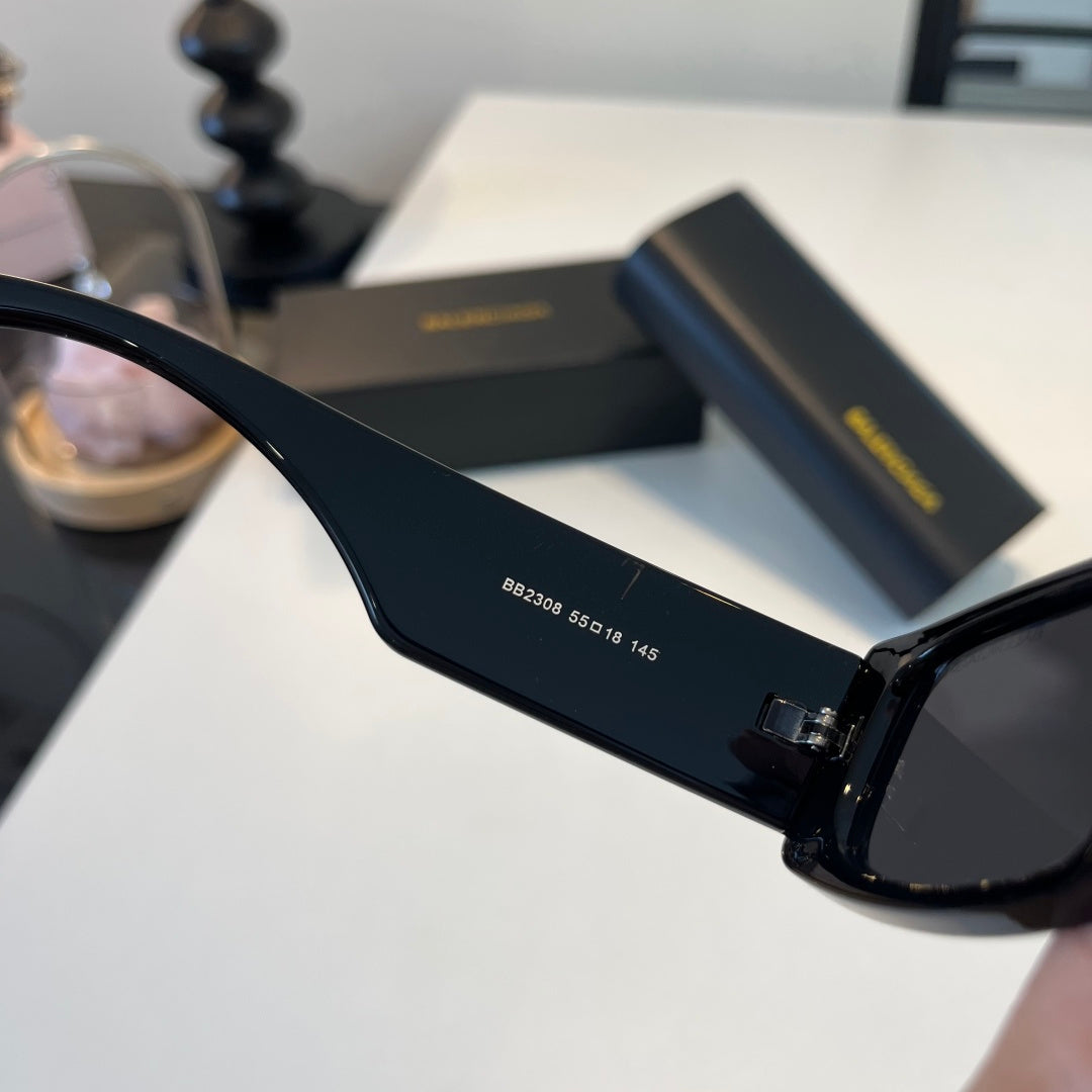 Balenciaga Rectangular Black Lens Sunglasses for Men & Women - 416133 - detail image 8