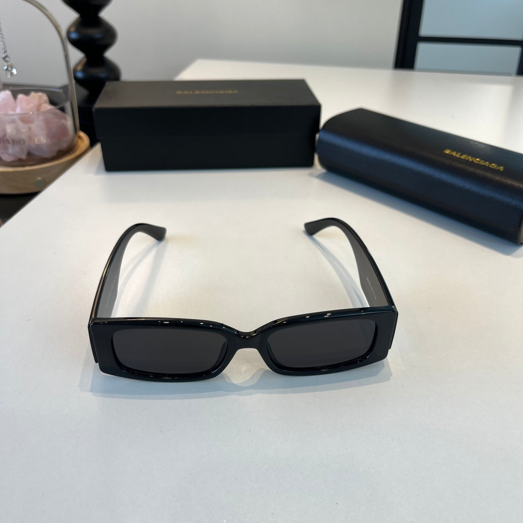 Balenciaga Rectangular Black Lens Sunglasses for Men & Women - 372348