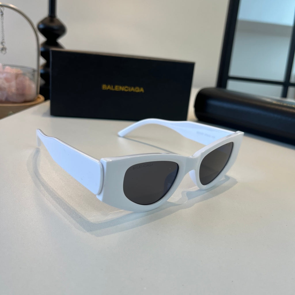 Balenciaga Rectangular Silver Lens Sunglasses for Men & Women - 416135