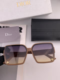 Dior CD1277 Polarized Square Red Lens Sunglasses for Women