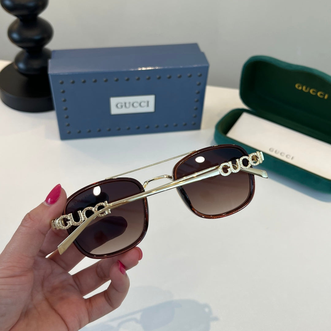 Gucci Oversized Silver Lens Sunglasses for Men & Women - detail image 10