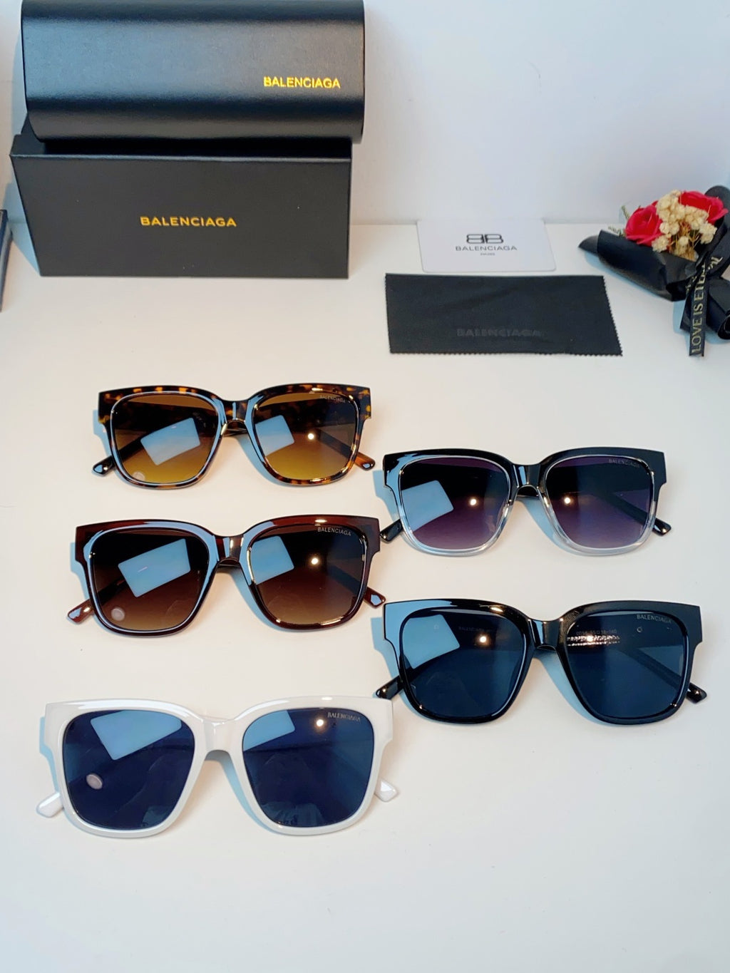 Balenciaga Fashion Red Lens Sunglasses for Men & Women - 358656 - detail image 14