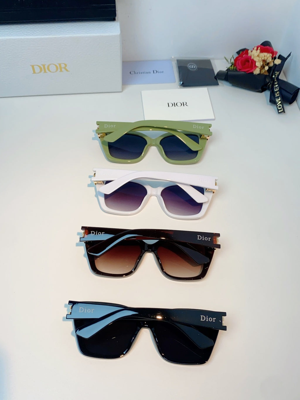 Dior Metal Square Brown Lens Sunglasses for Men & Women - detail image 11