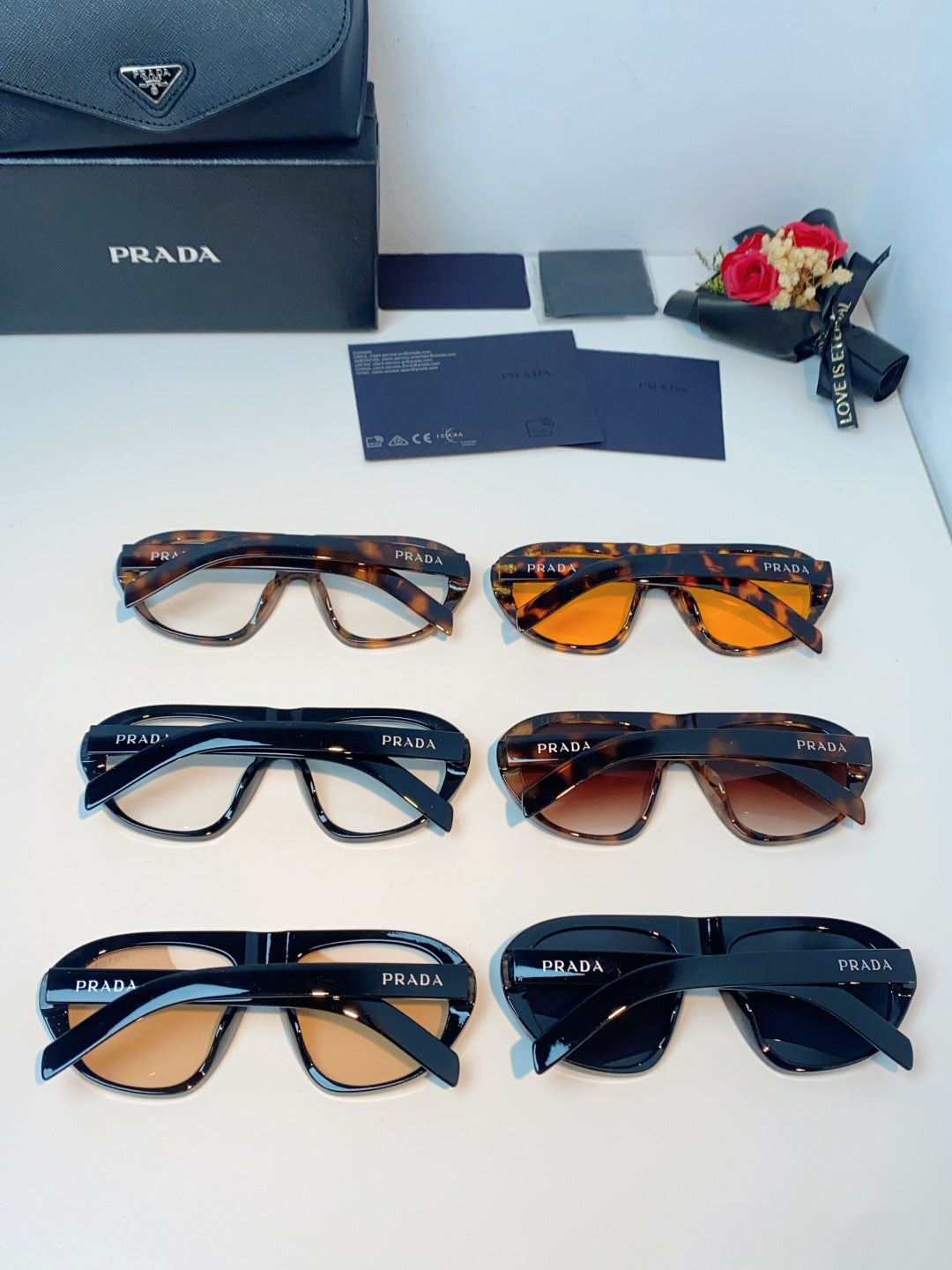 Prada Aviator Black Lens Sunglasses for Men & Women - detail image 11