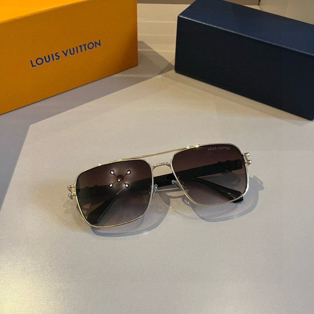 Louis Vuitton Metal Aviator Gold Lens Sunglasses for Men & Women - 464674 - detail image 10