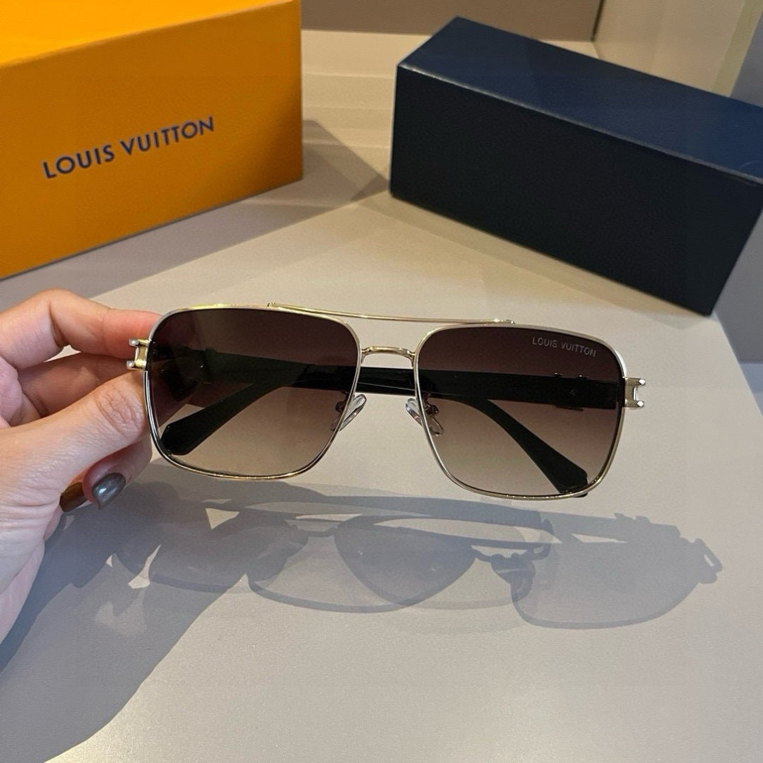 Louis Vuitton Metal Aviator Gold Lens Sunglasses for Men & Women - 464674 - detail image 4