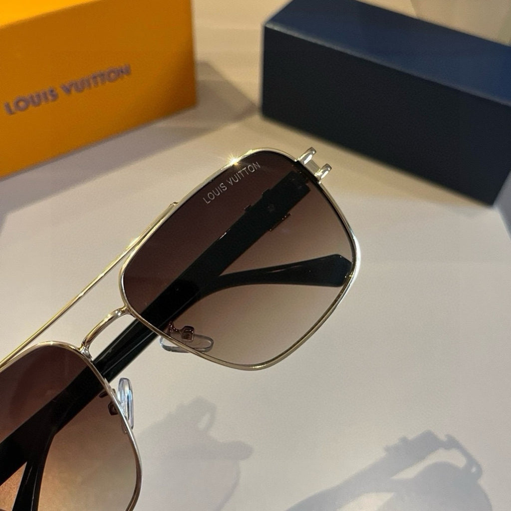 Louis Vuitton Metal Aviator Gold Lens Sunglasses for Men & Women - 431151 - detail image 6