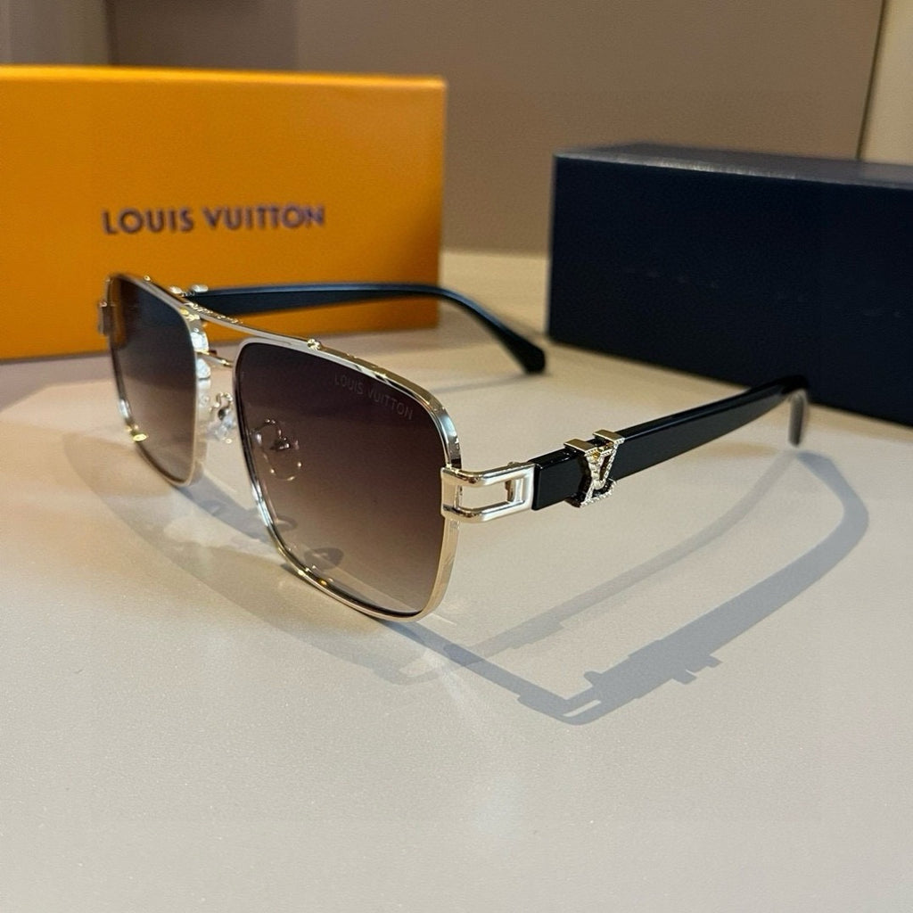 Louis Vuitton Metal Aviator Gold Lens Sunglasses for Men & Women - 431151 - detail image 2