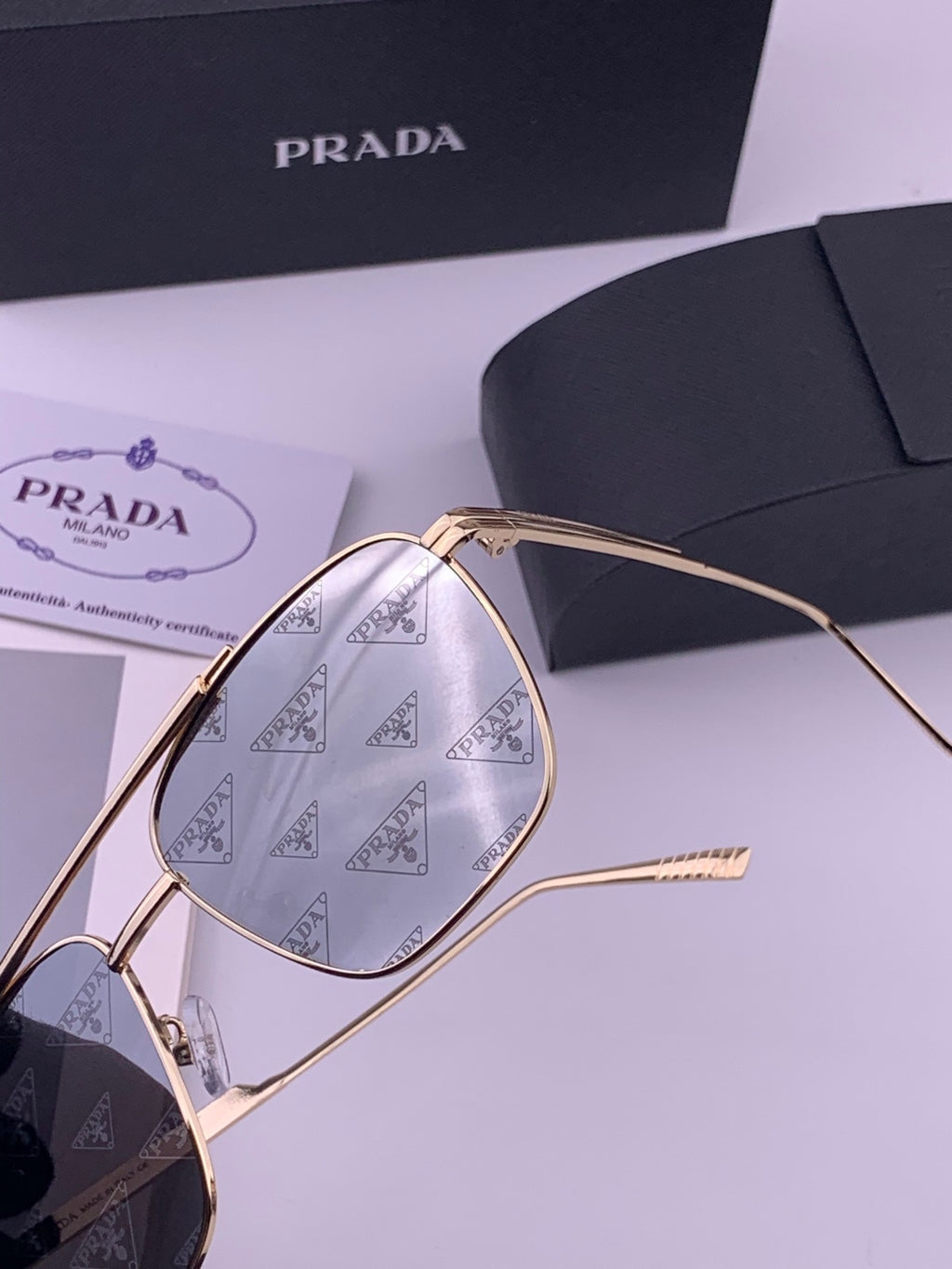 Prada Fashion Silver Lens Sunglasses for Men - 415702 - detail image 2