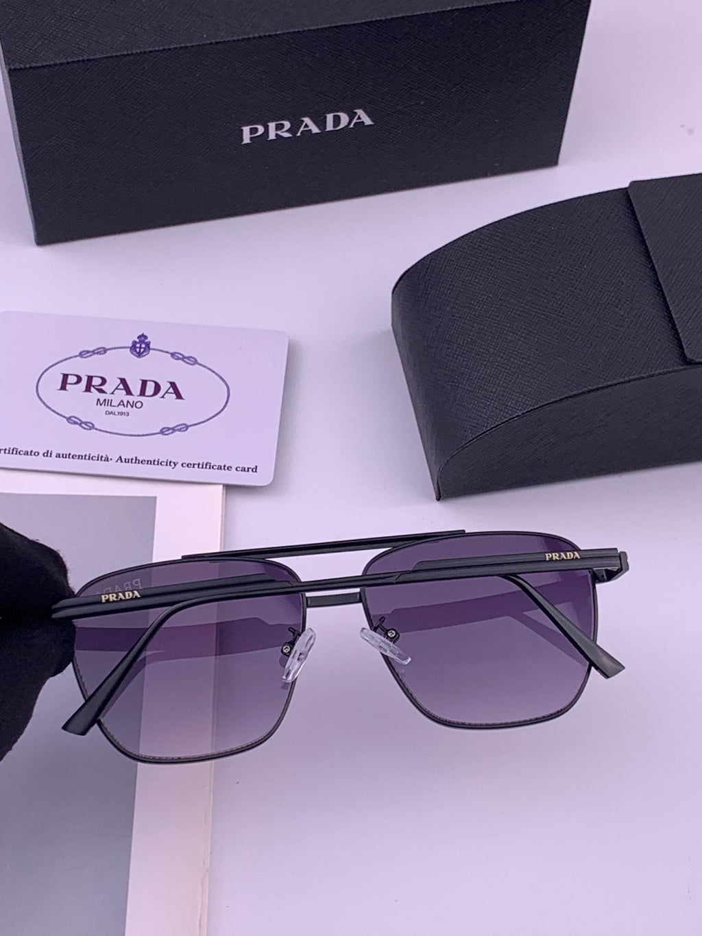Prada Fashion Purple Lens Sunglasses for Men - 415700 - detail image 6