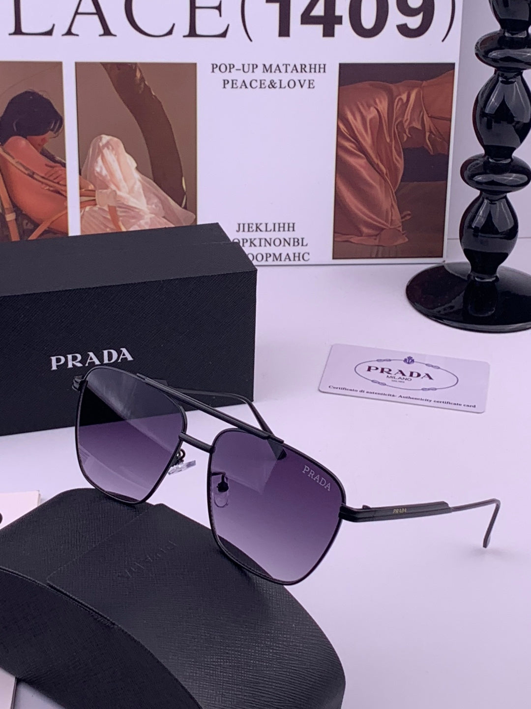 Prada Fashion Purple Lens Sunglasses for Men - 415700