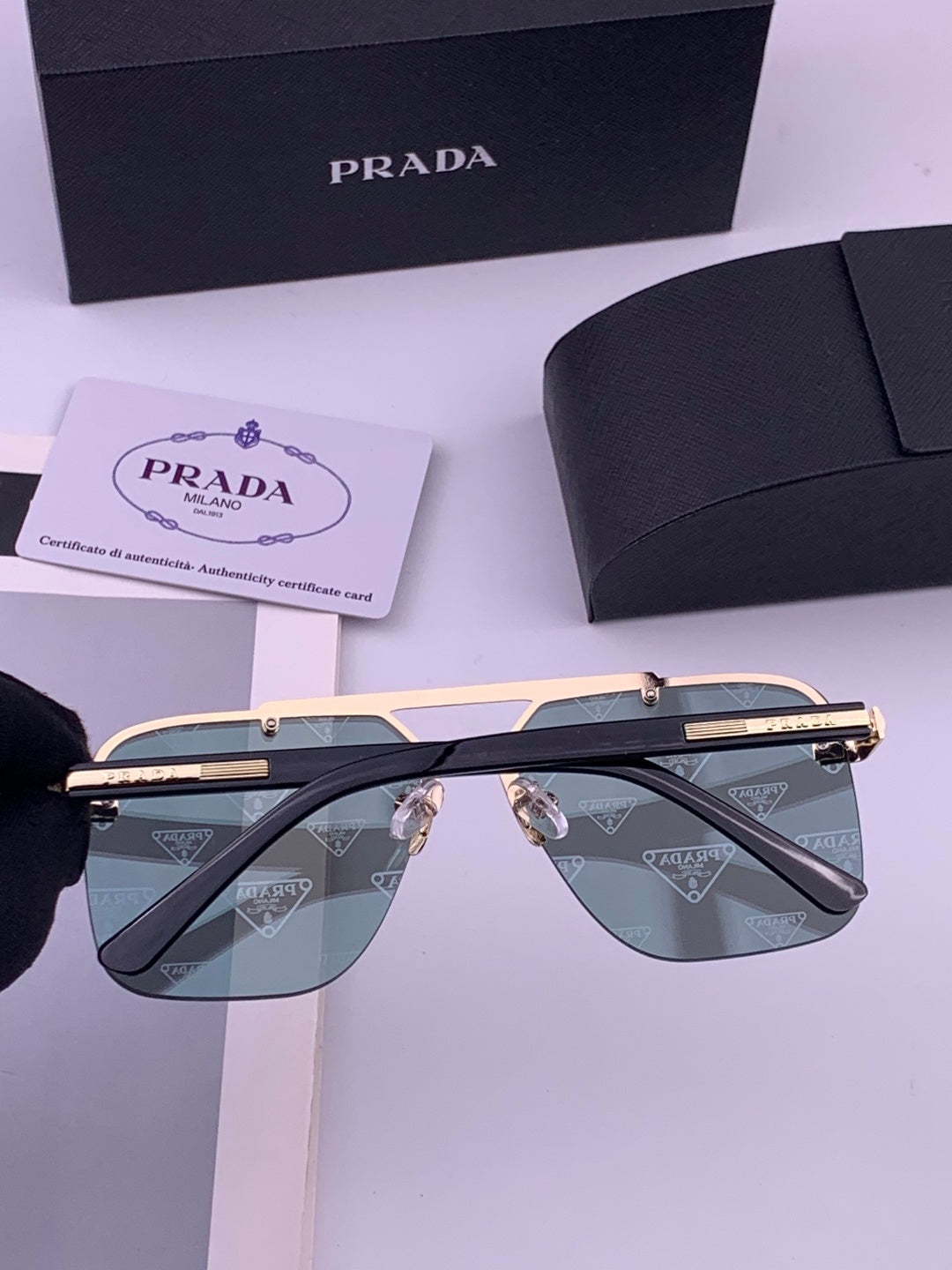 Prada Fashion Silver Lens Sunglasses for Men - 415694 - detail image 4