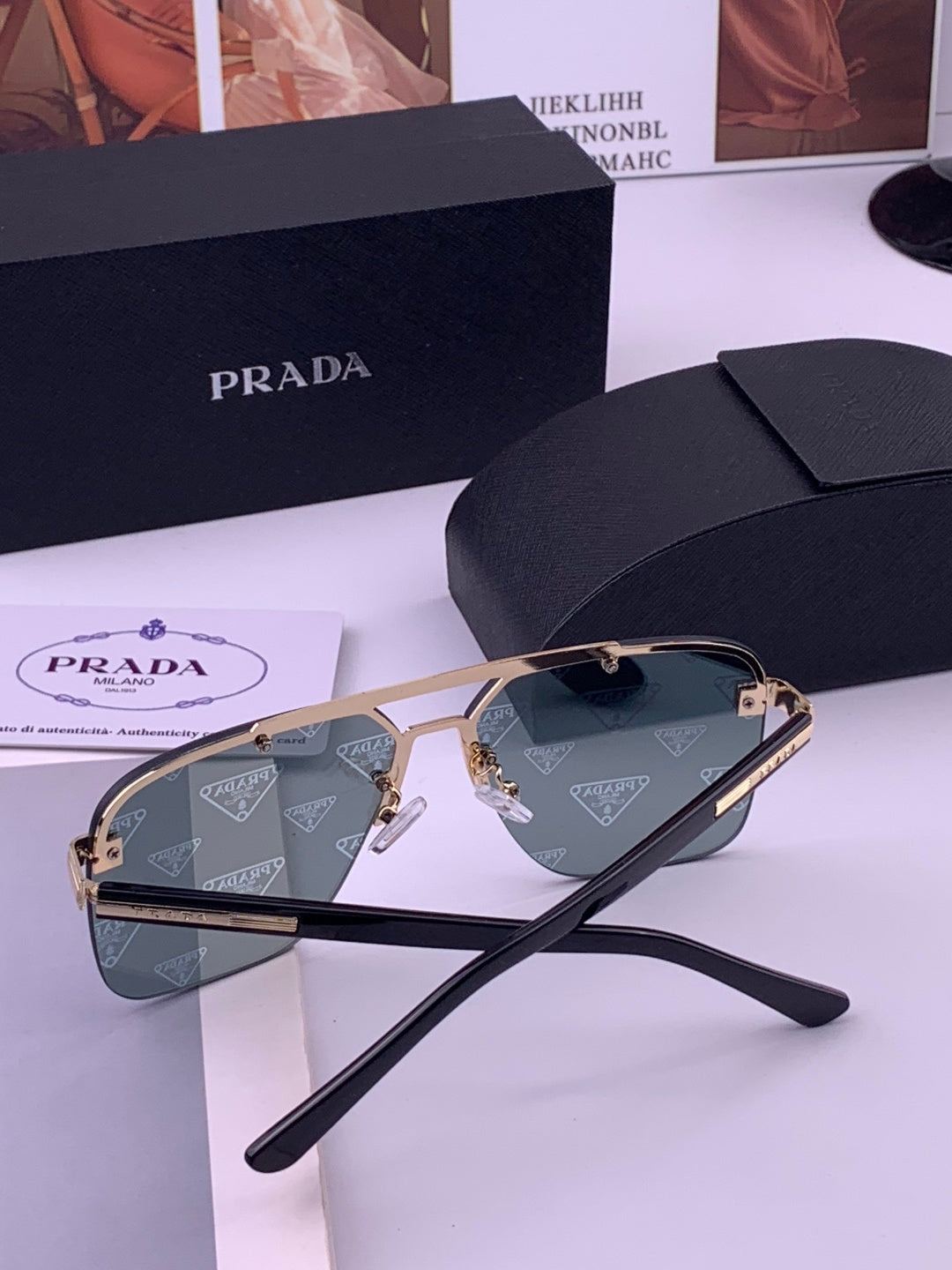 Prada Fashion Silver Lens Sunglasses for Men - 415694 - detail image 7