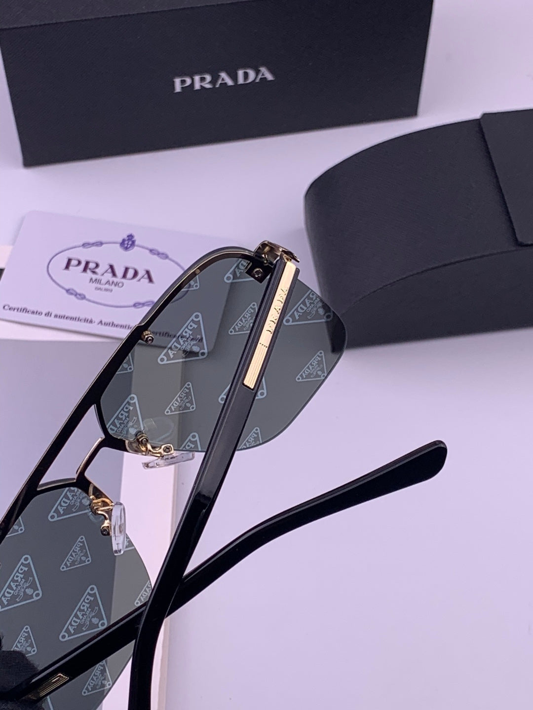 Prada Fashion Silver Lens Sunglasses for Men - 415694 - detail image 3