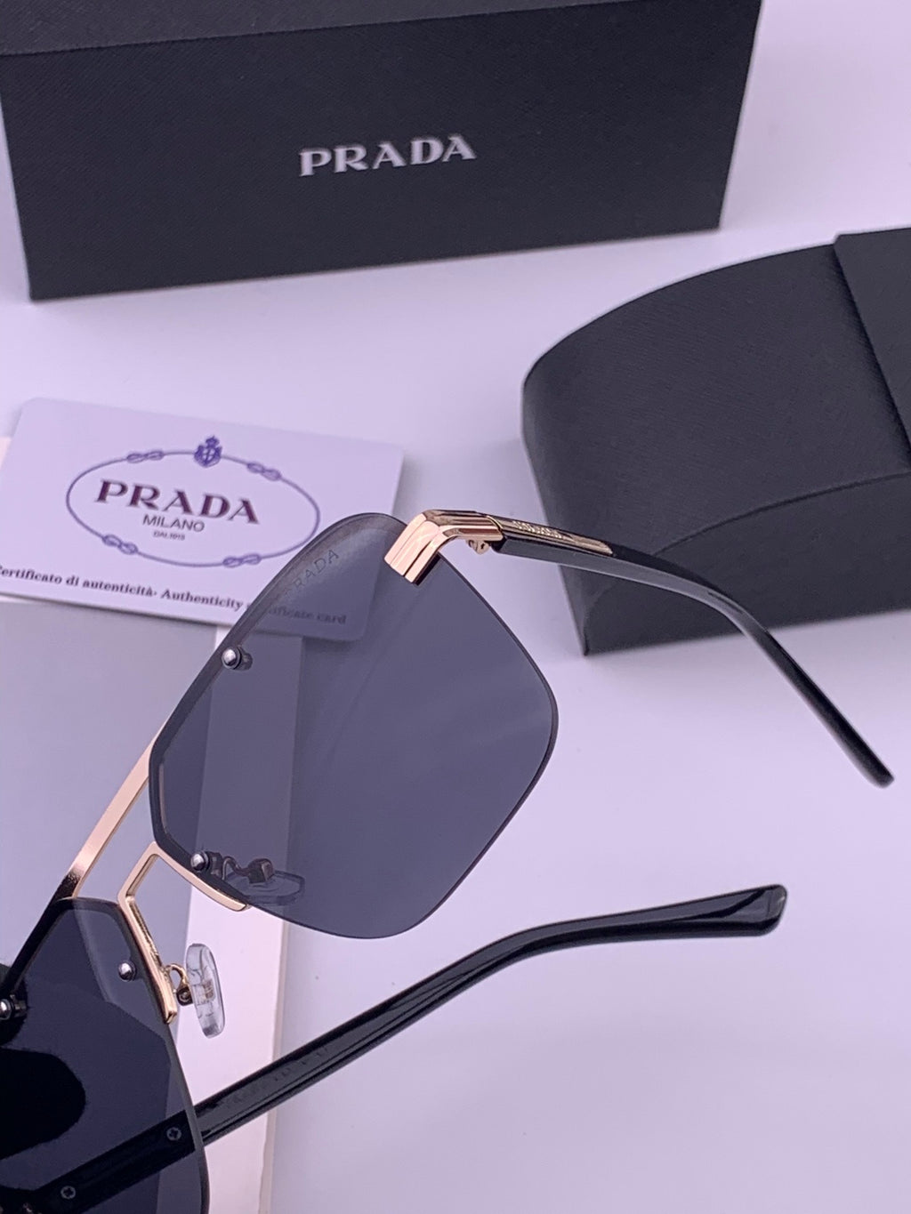 Prada Fashion Blue Lens Sunglasses for Men - 415693 - detail image 2