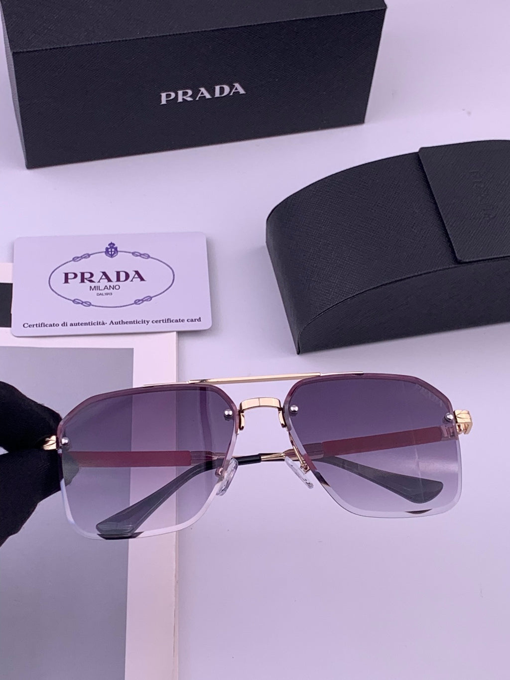 Prada Fashion Purple Lens Sunglasses for Men - 415698