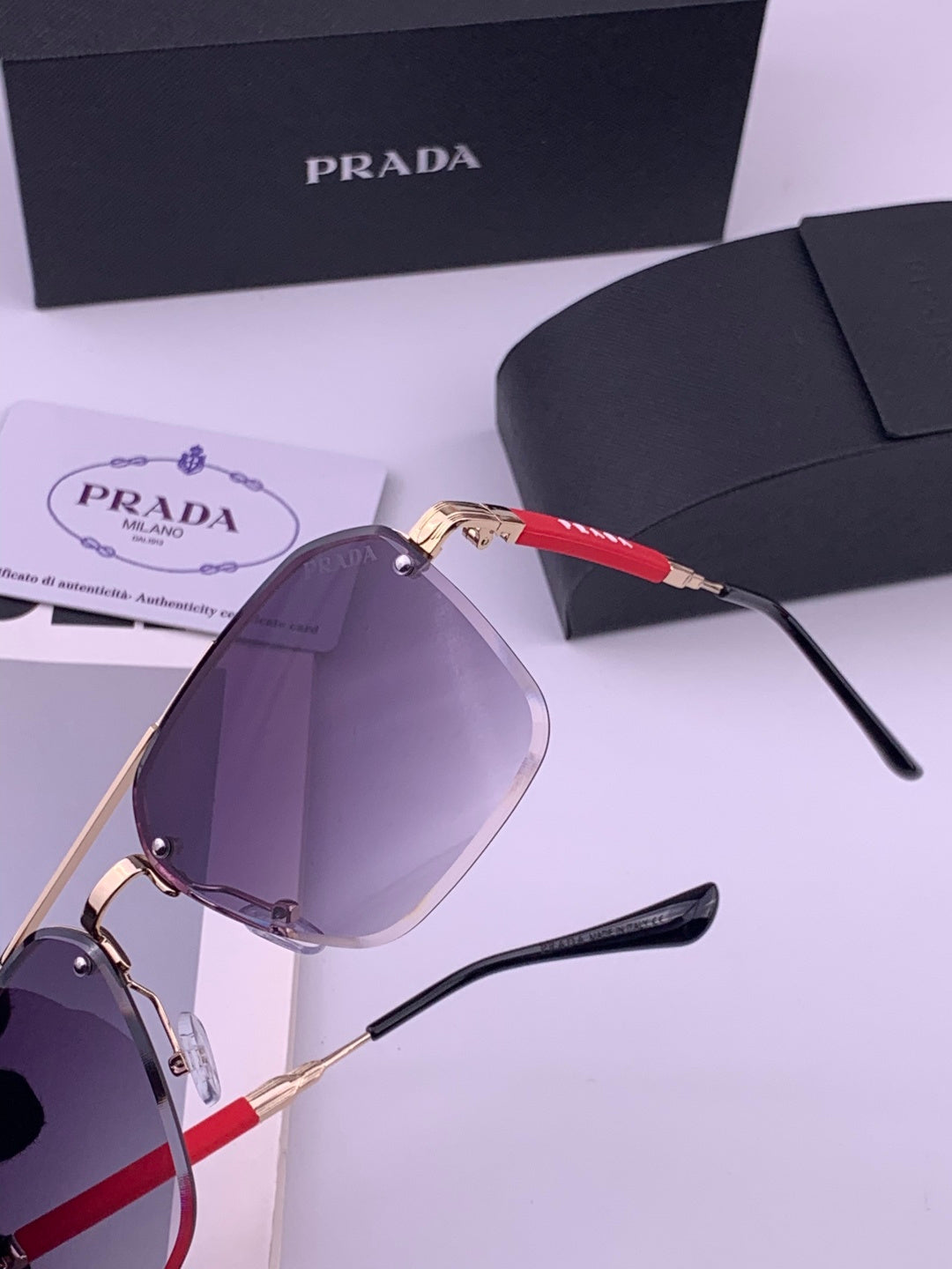 Prada Fashion Purple Lens Sunglasses for Men - 415698 - detail image 3