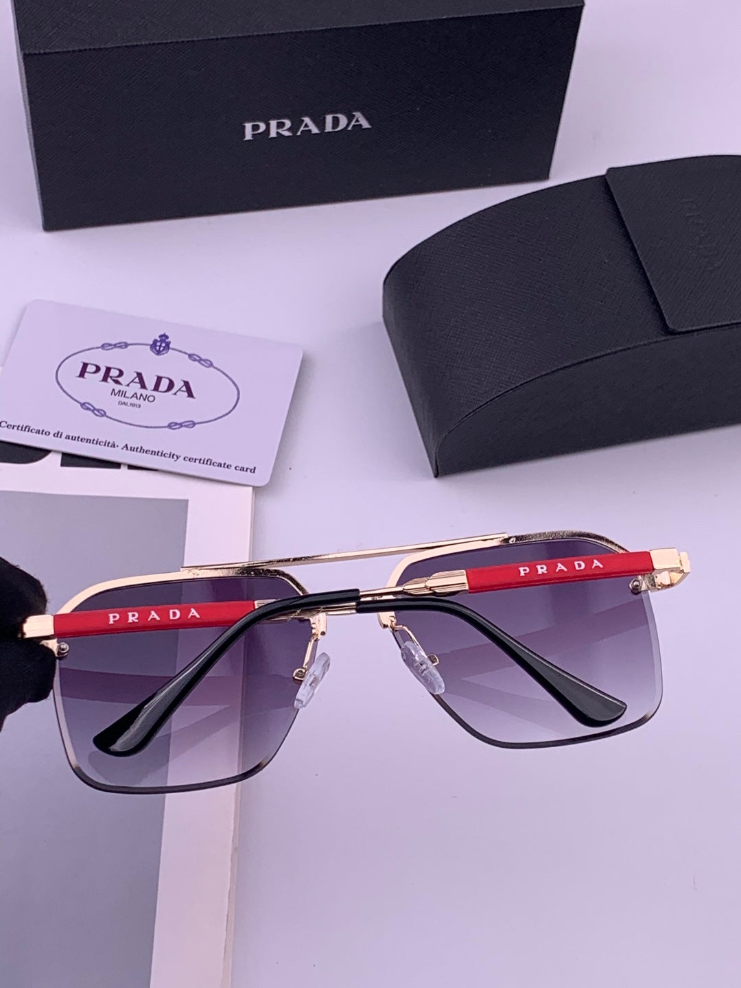 Prada Fashion Purple Lens Sunglasses for Men - 415698 - detail image 5