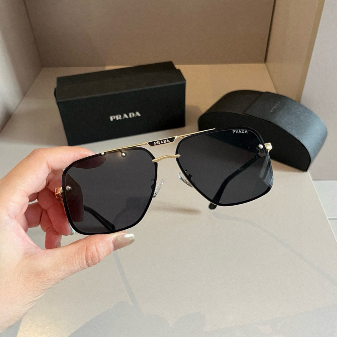 Prada Polarized Fashion Silver Lens Sunglasses for Men - 487102 - detail image 4
