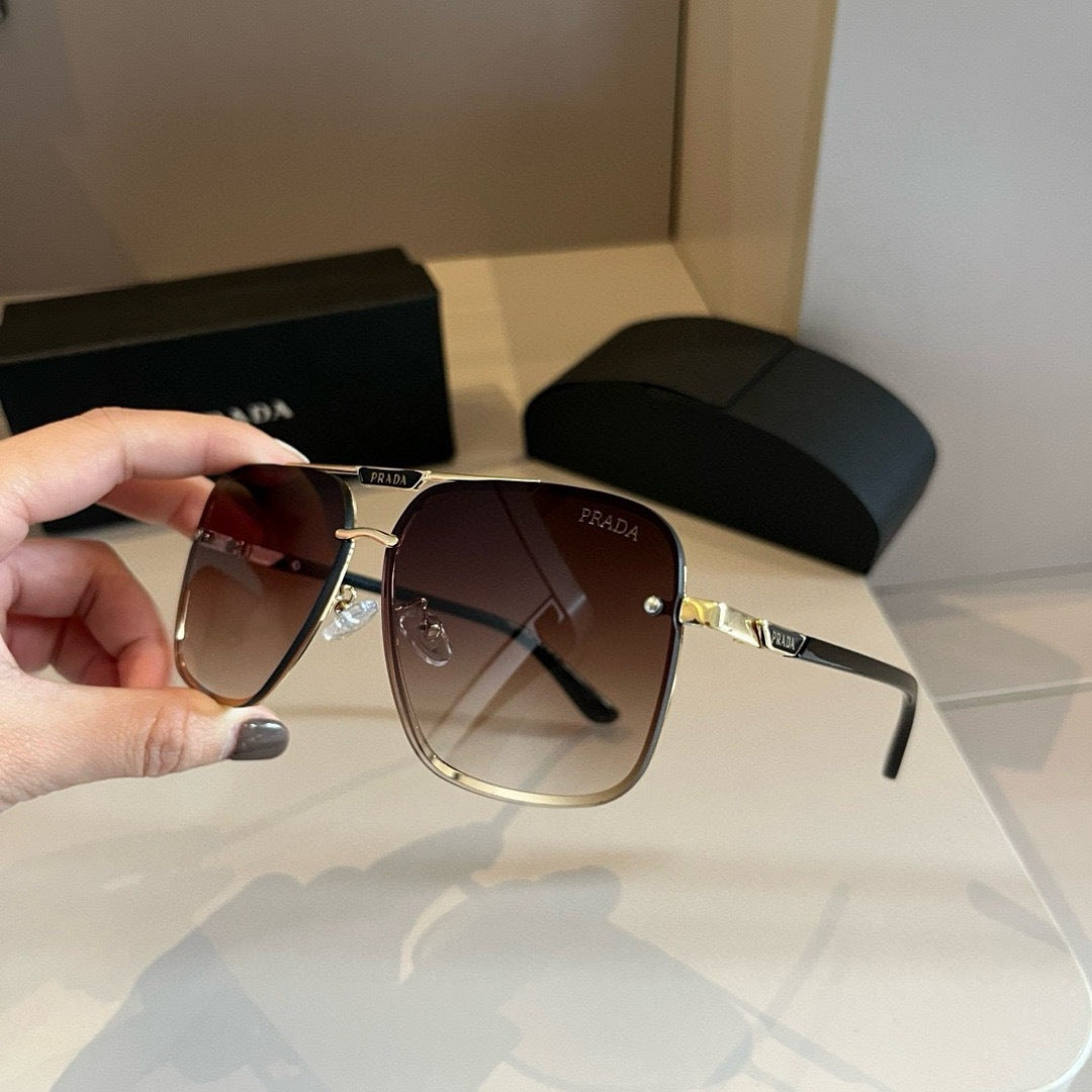 Prada Polarized Fashion Gold Lens Sunglasses for Men - 487103 - detail image 3