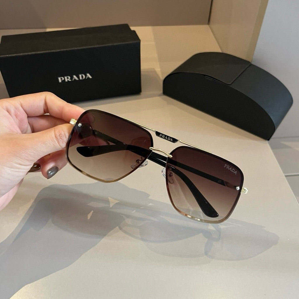 Prada Polarized Fashion Gold Lens Sunglasses for Men - 432050 - detail image 5
