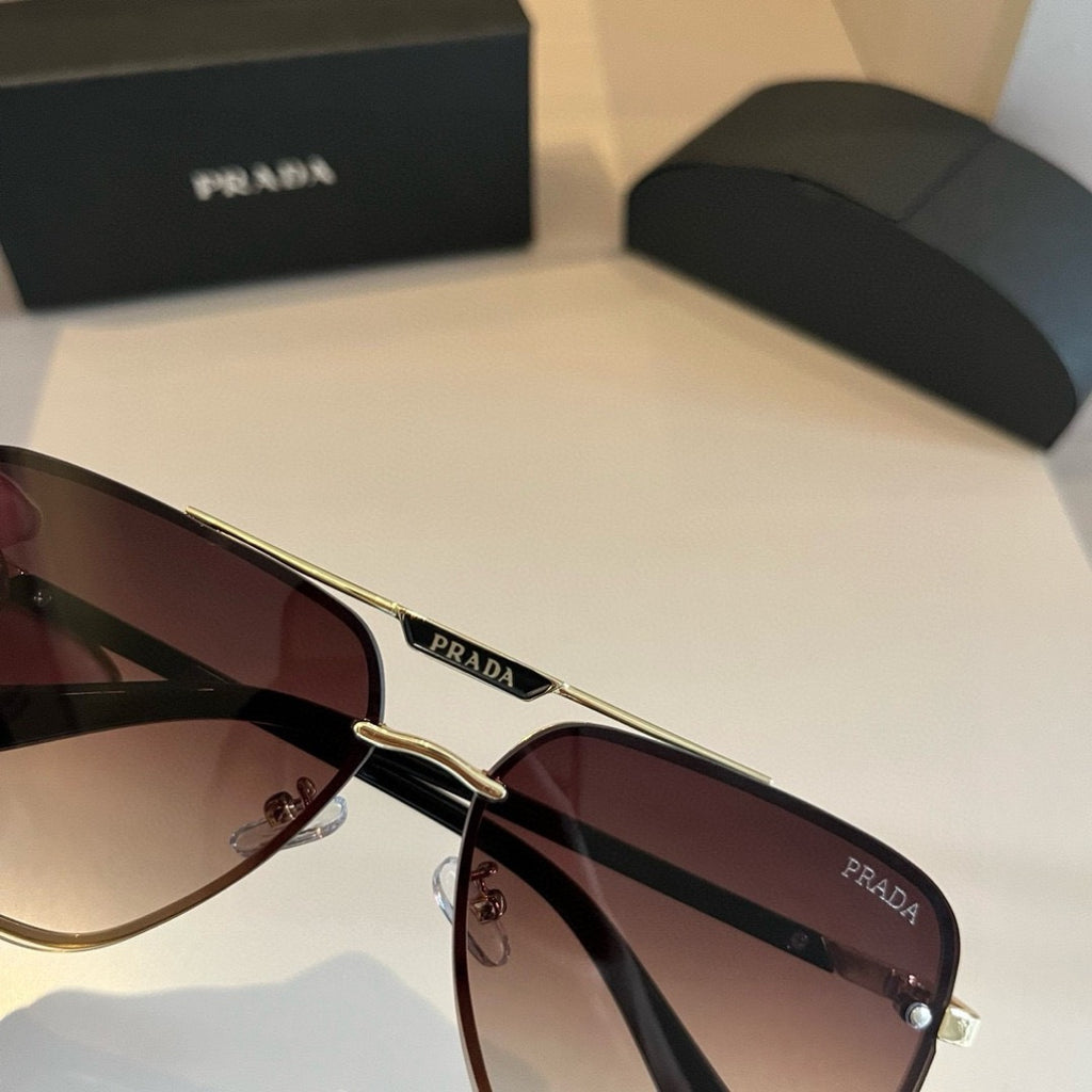 Prada Polarized Fashion Gold Lens Sunglasses for Men - 487103 - detail image 6