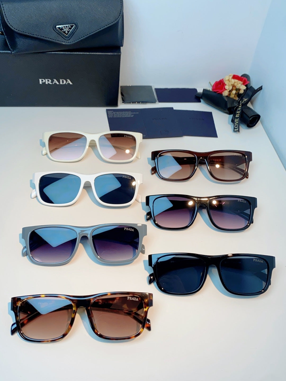 Prada Polarized Square Brown Lens Sunglasses for Men & Women - 487168 - detail image 12