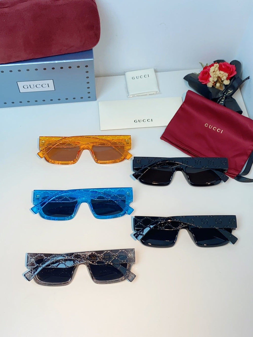 Gucci Square Black Lens Sunglasses for Men & Women - detail image 11