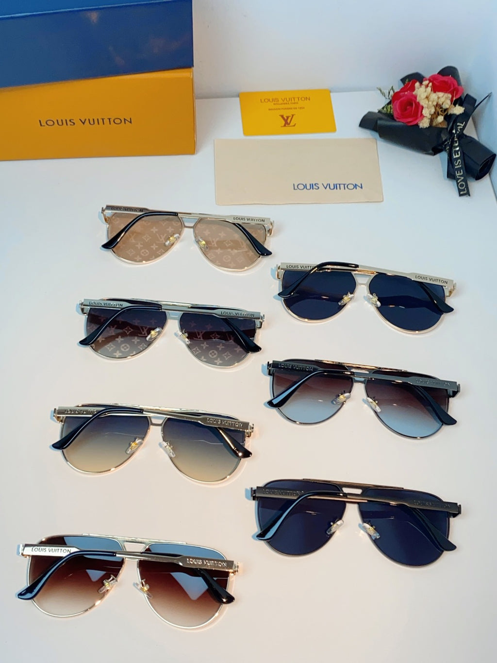 Louis Vuitton Metal Aviator Silver Lens Sunglasses for Men - detail image 11