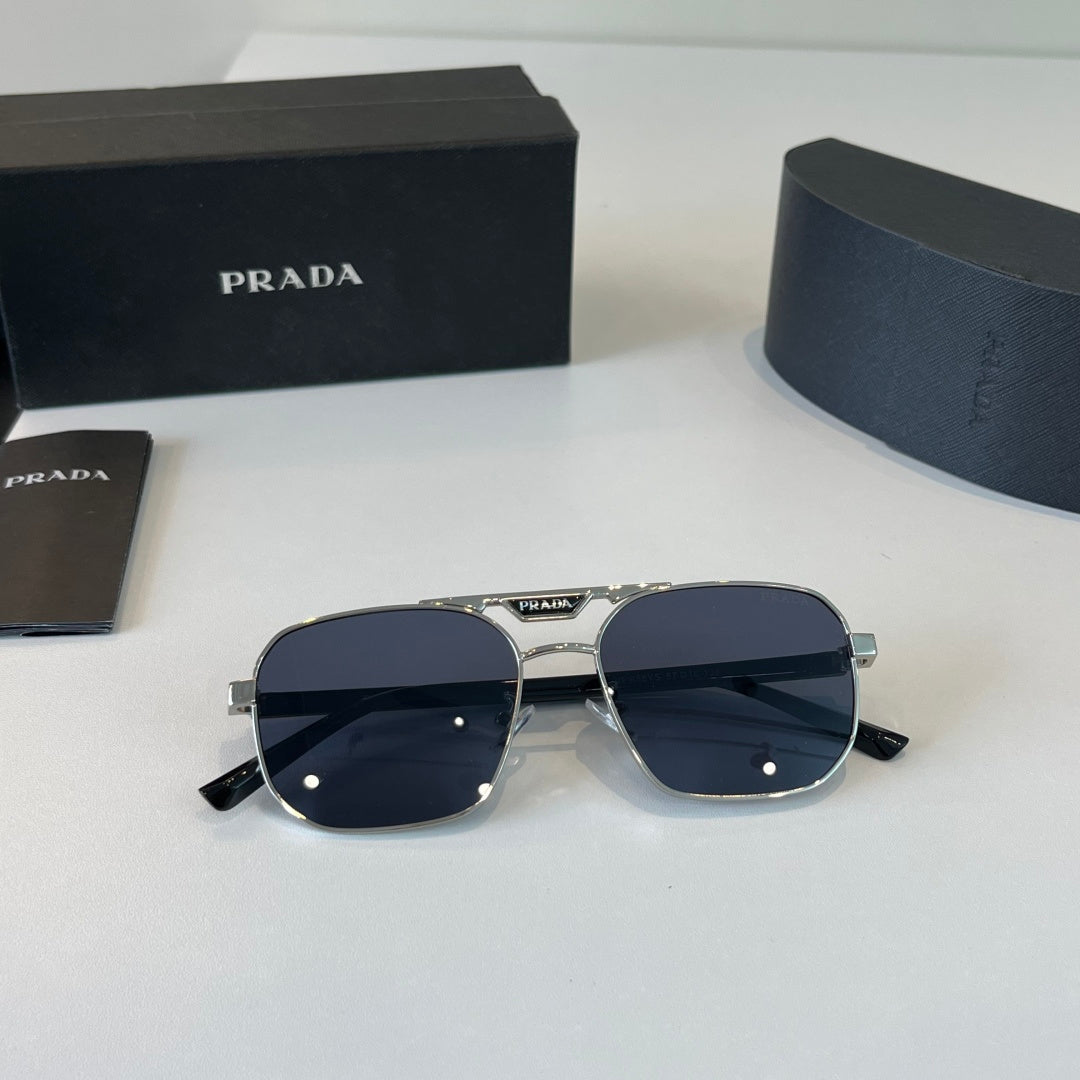 Prada Polarized Fashion Silver Lens Sunglasses for Men - 432179 - detail image 4