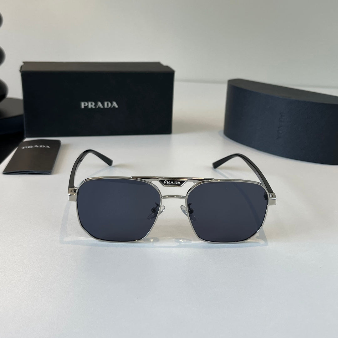 Prada Polarized Fashion Silver Lens Sunglasses for Men - 432179 - detail image 2