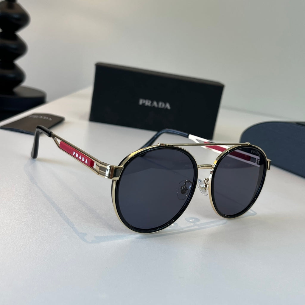 Prada Fashion Black Lens Sunglasses for Men - 487094