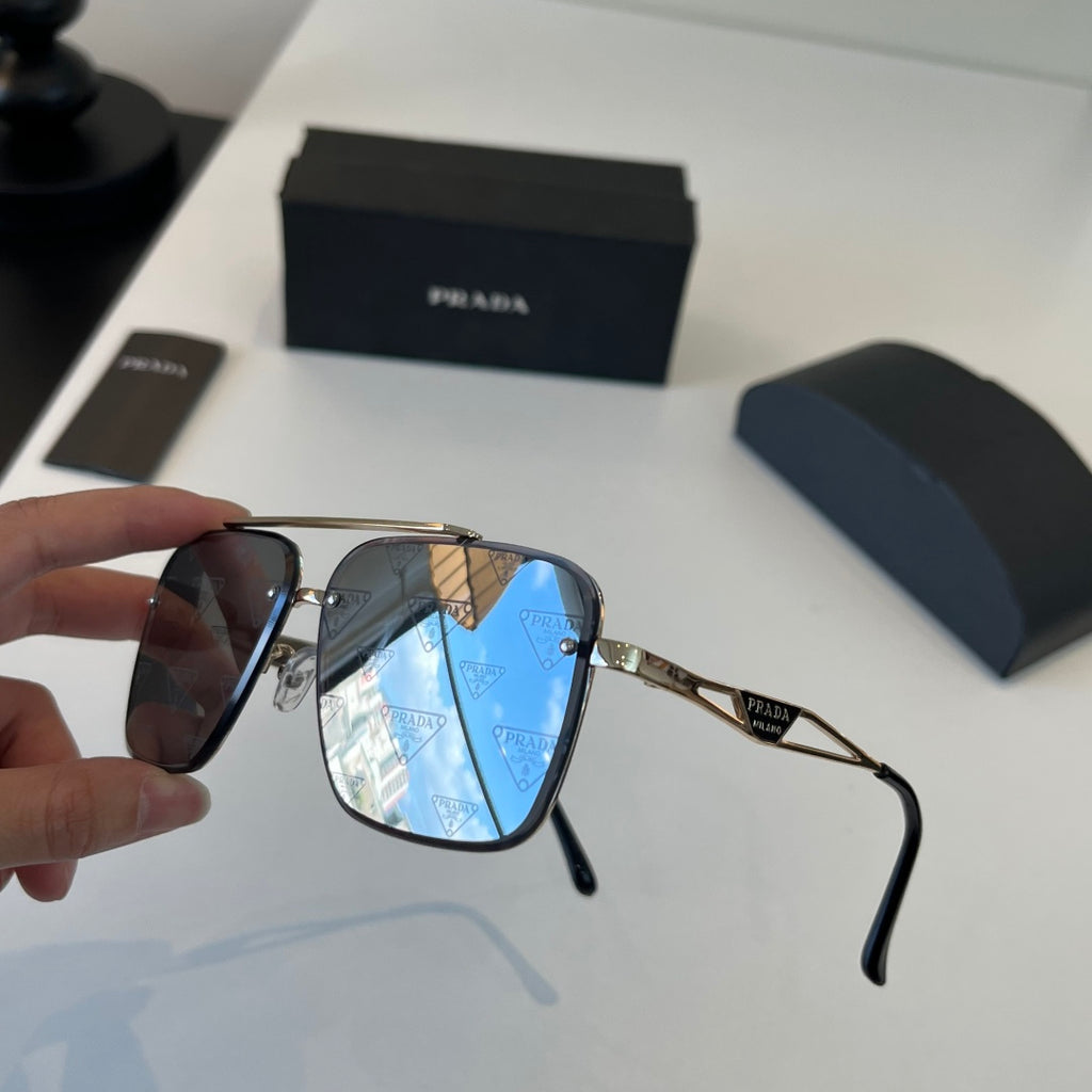 Prada Polarized Fashion Silver Lens Sunglasses for Men - 465585 - detail image 4