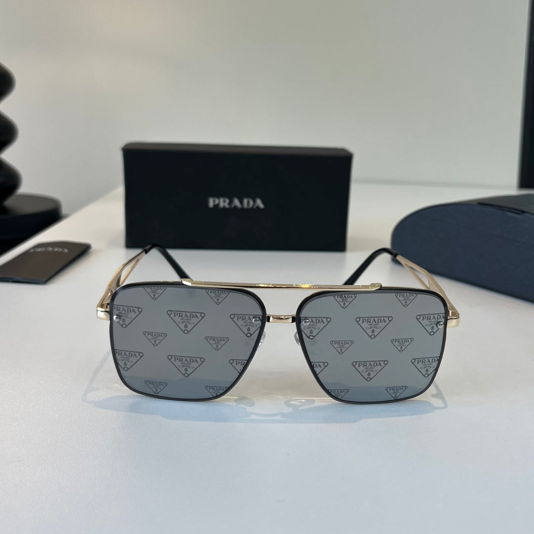 Prada Polarized Fashion Silver Lens Sunglasses for Men - 465585 - detail image 2