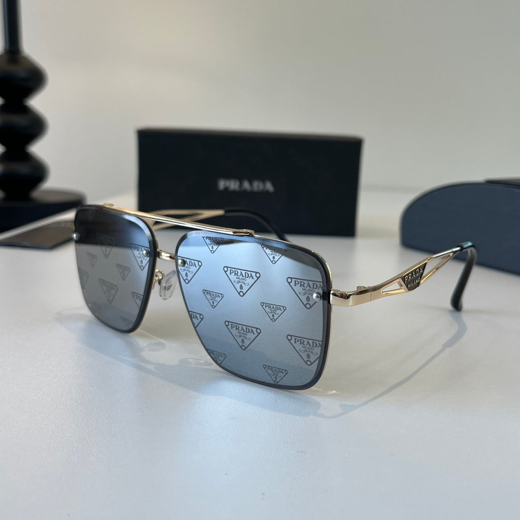 Prada Polarized Fashion Silver Lens Sunglasses for Men - 432039 - detail image 3