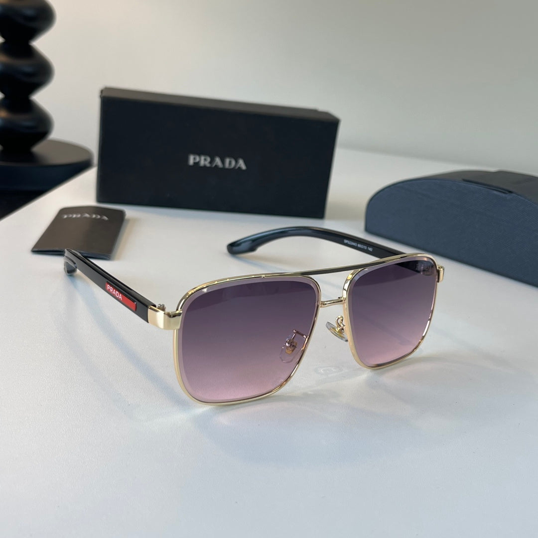 Prada Polarized Fashion Silver Lens Sunglasses for Men - 432135