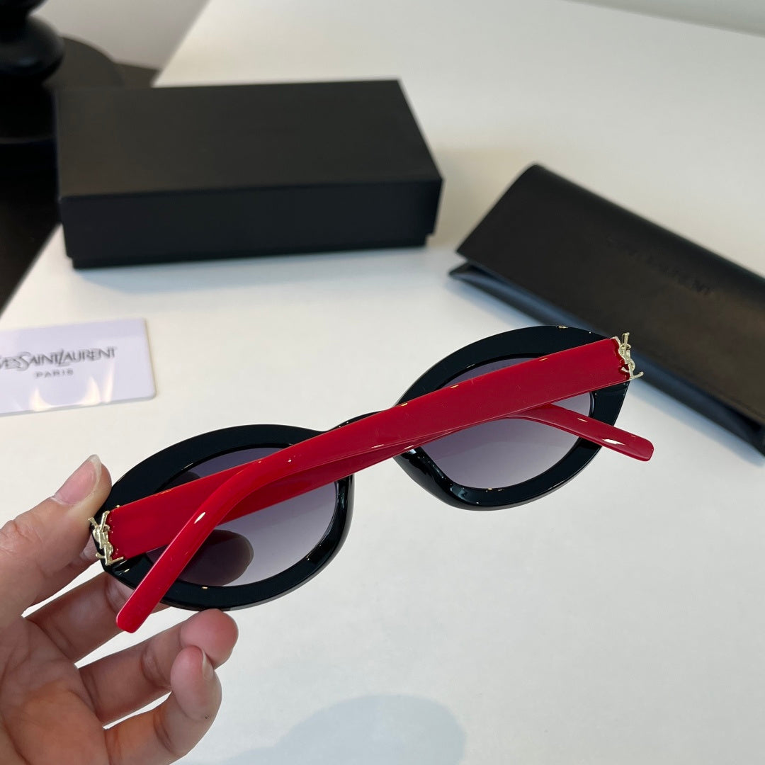 Saint Laurent Cat-Eye Silver Lens Sunglasses for Men & Women - detail image 7