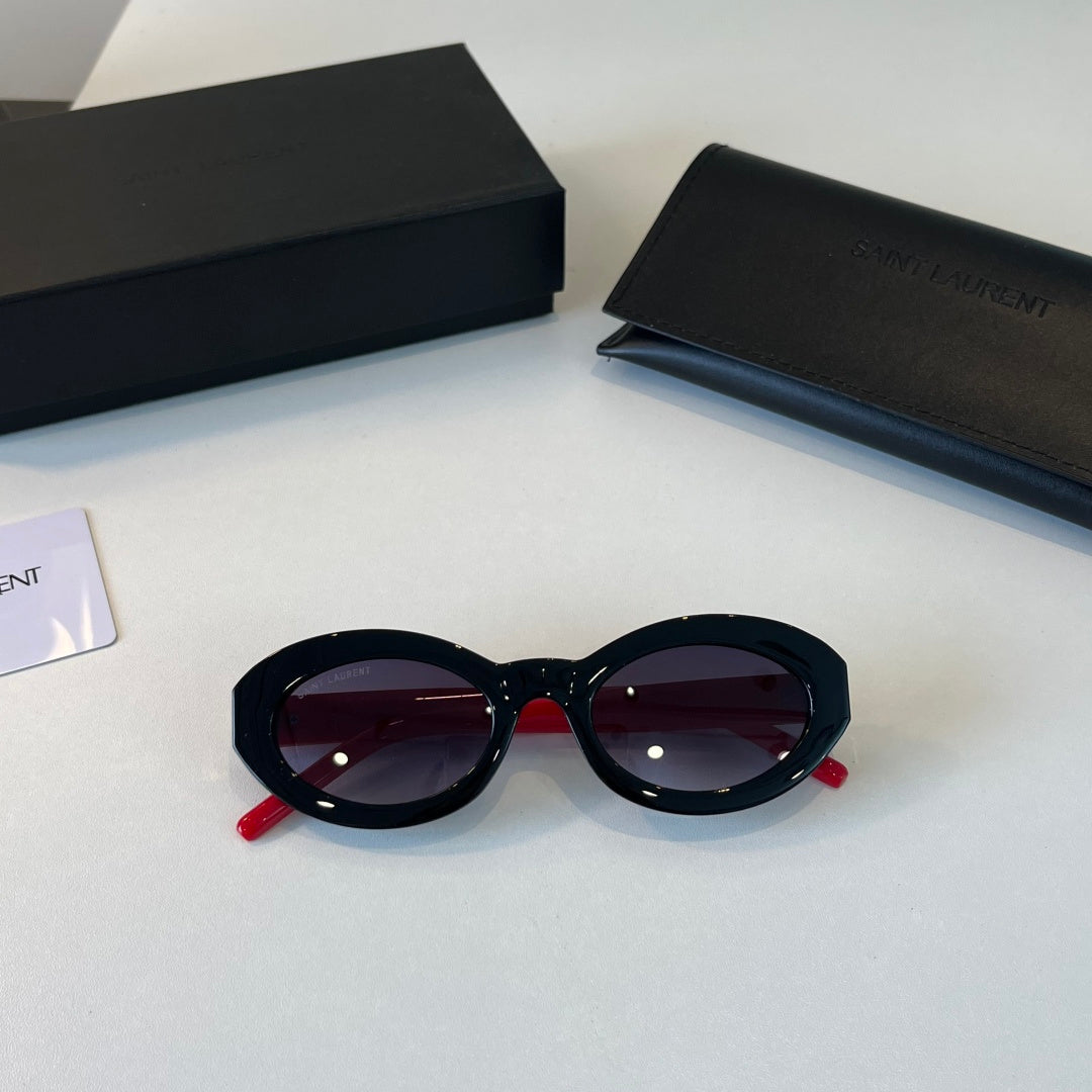 Saint Laurent Cat-Eye Silver Lens Sunglasses for Men & Women - detail image 4