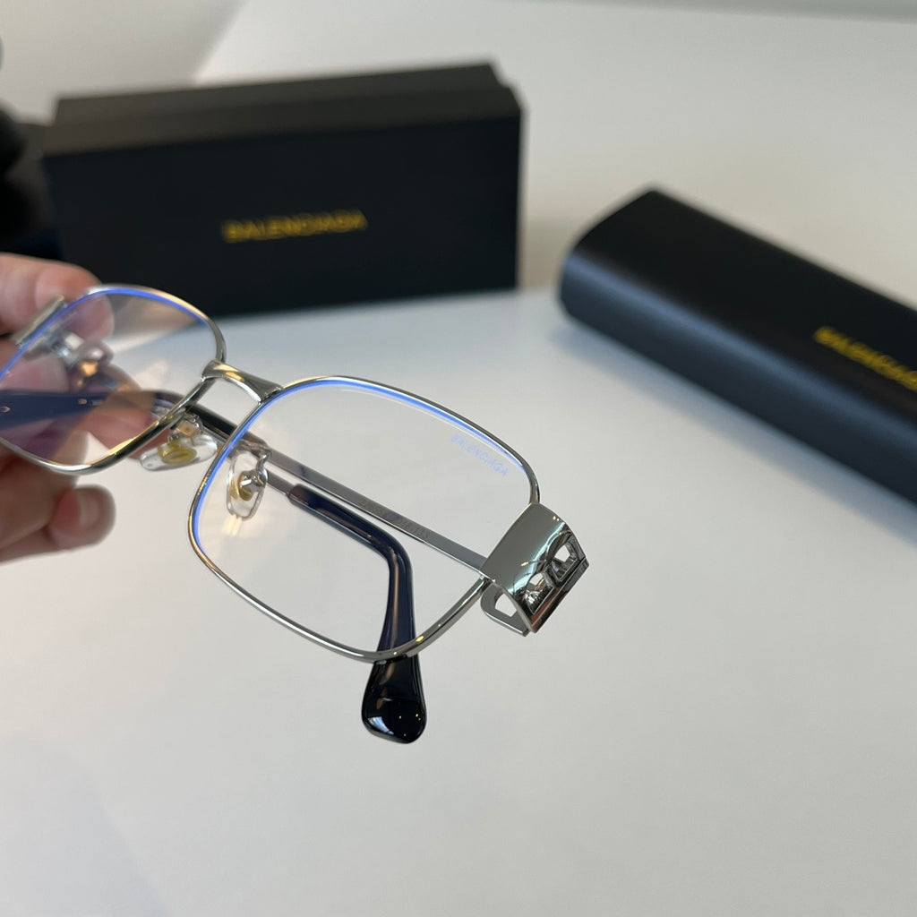 Balenciaga Rectangular Silver Lens Sunglasses for Men & Women - 358634 - detail image 6