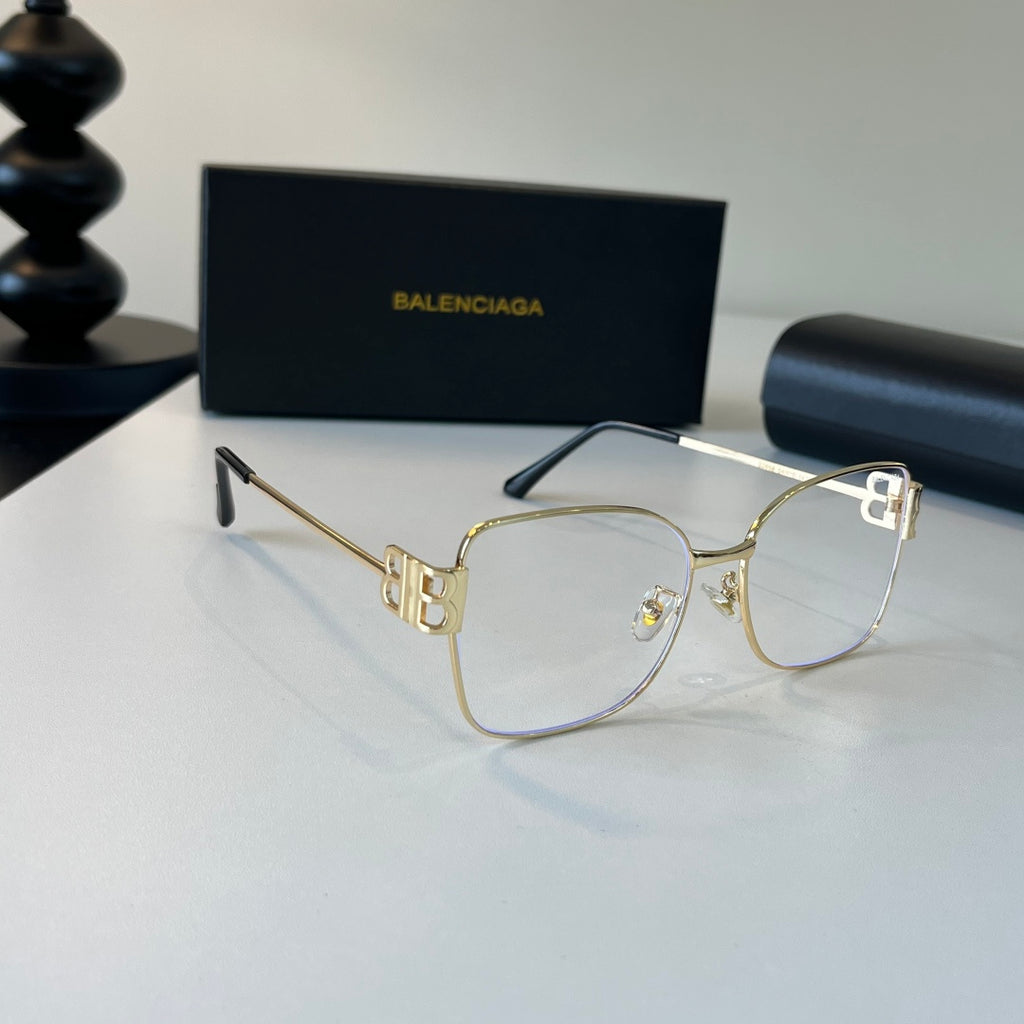 Balenciaga Rectangular Silver Lens Sunglasses for Men & Women - 358635