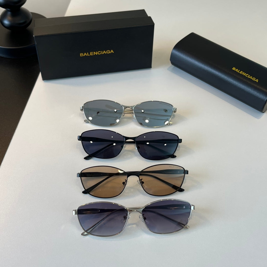 Balenciaga Rectangular Blue Lens Sunglasses for Men & Women - 358637 - detail image 11
