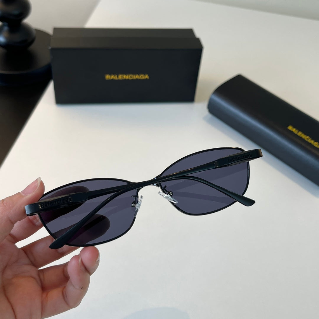 Balenciaga Rectangular Blue Lens Sunglasses for Men & Women - detail image 8