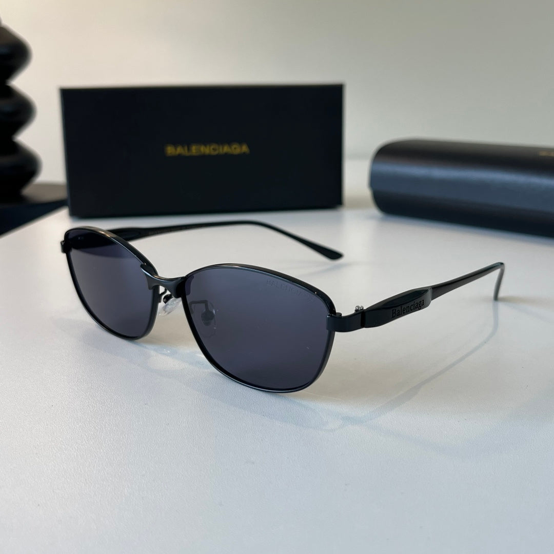 Balenciaga Rectangular Blue Lens Sunglasses for Men & Women - detail image 3