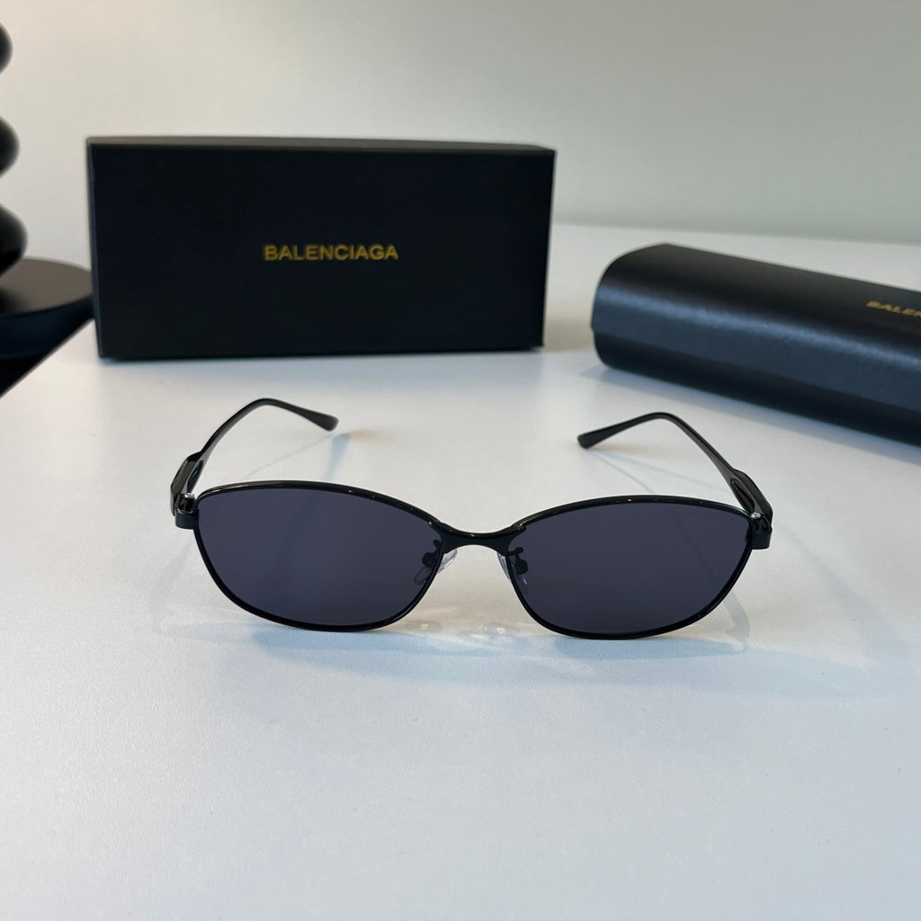 Balenciaga Rectangular Blue Lens Sunglasses for Men & Women - detail image 2