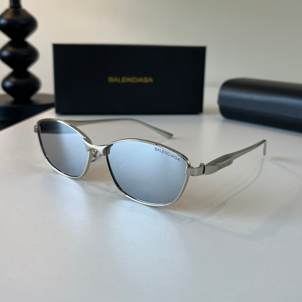 Balenciaga Rectangular Silver Lens Sunglasses for Men & Women - 358639 - detail image 3