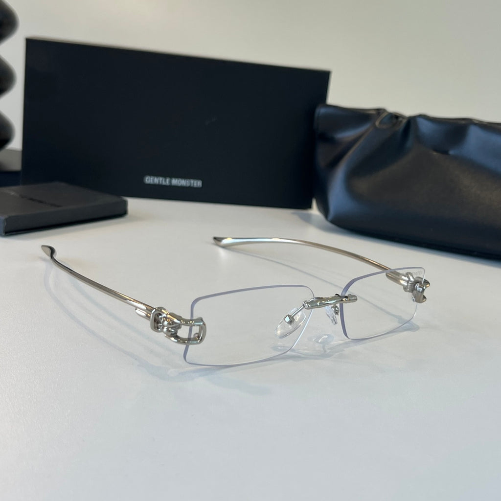 Gentle Monster Fashion Silver Lens Sunglasses for Men & Women - 416448