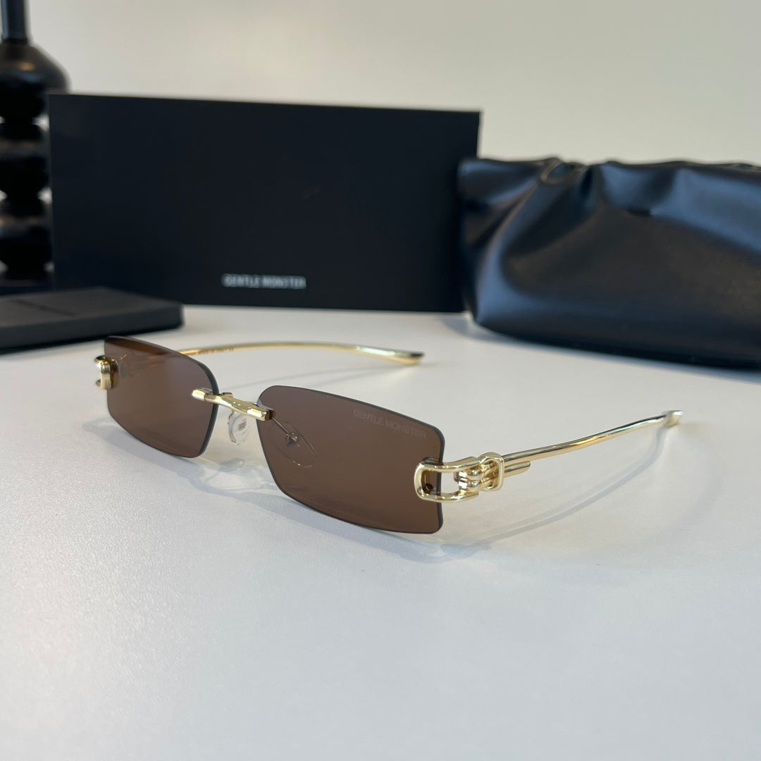 Gentle Monster Fashion Brown Lens Sunglasses for Men & Women - 488018 - detail image 3