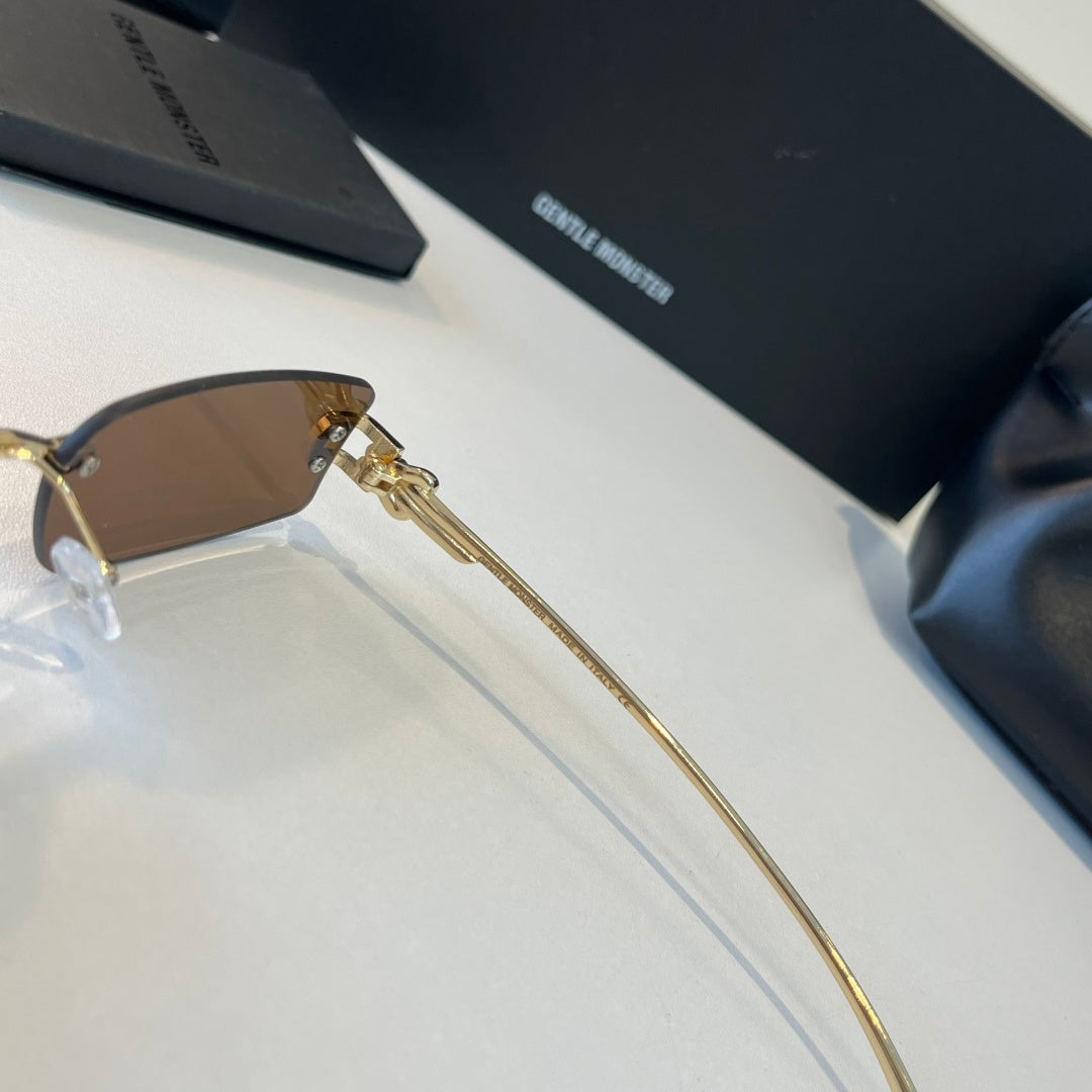 Gentle Monster Fashion Brown Lens Sunglasses for Men & Women - 488018 - detail image 9