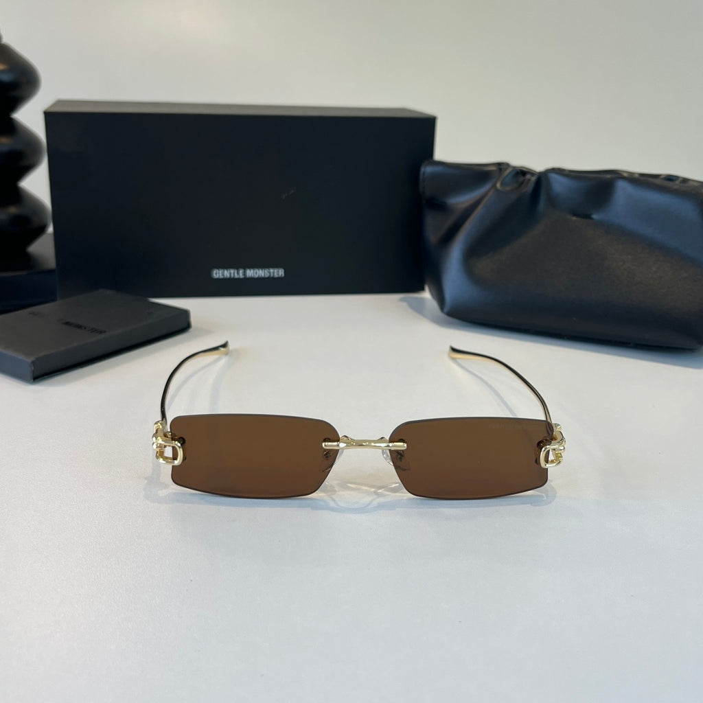 Gentle Monster Fashion Brown Lens Sunglasses for Men & Women - 488018 - detail image 2